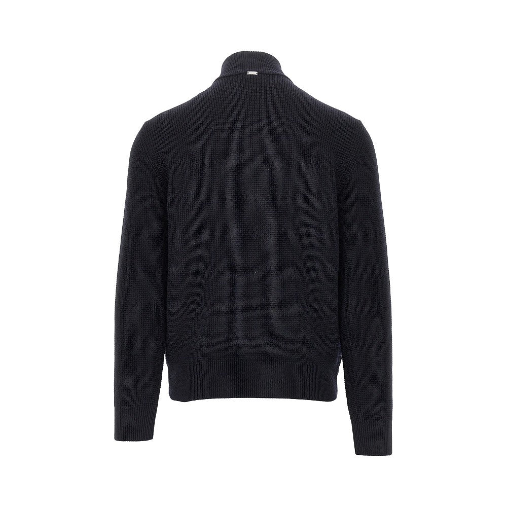 Herno Men Padded Nylon And Wool Cardigan