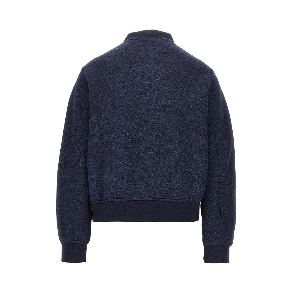 Etro Men Jersey Jacket With Jacquard Arnica Motif