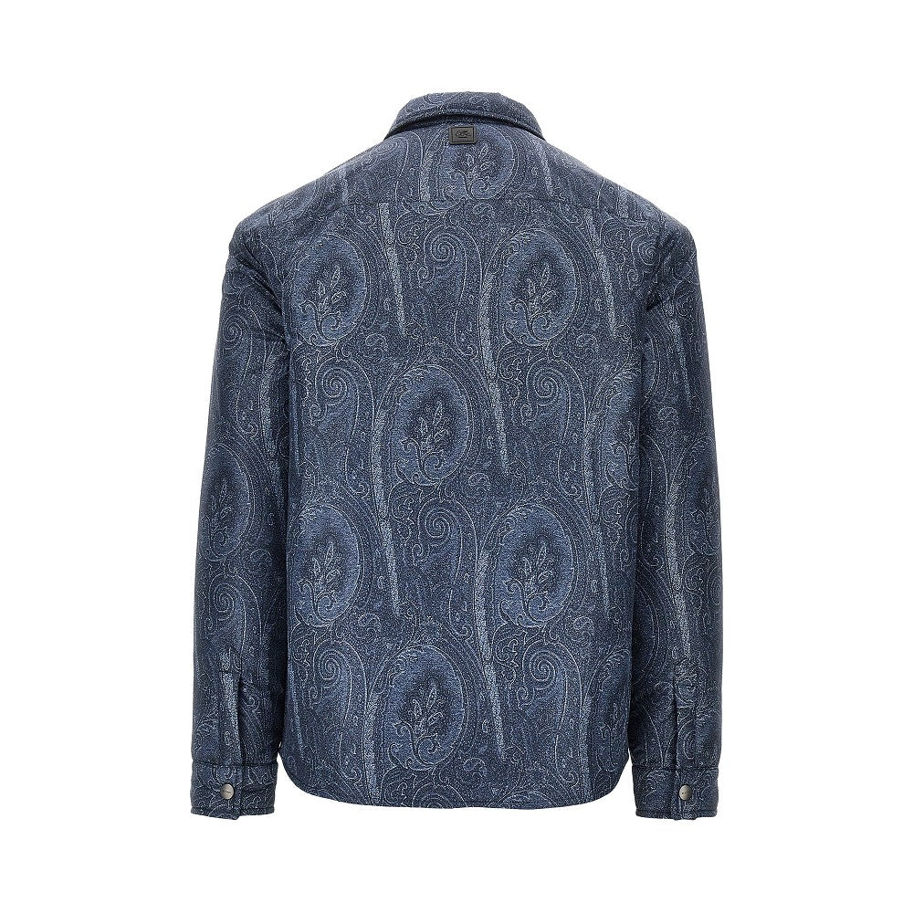 Etro Men Nylon Oveshirt With Paisley Print