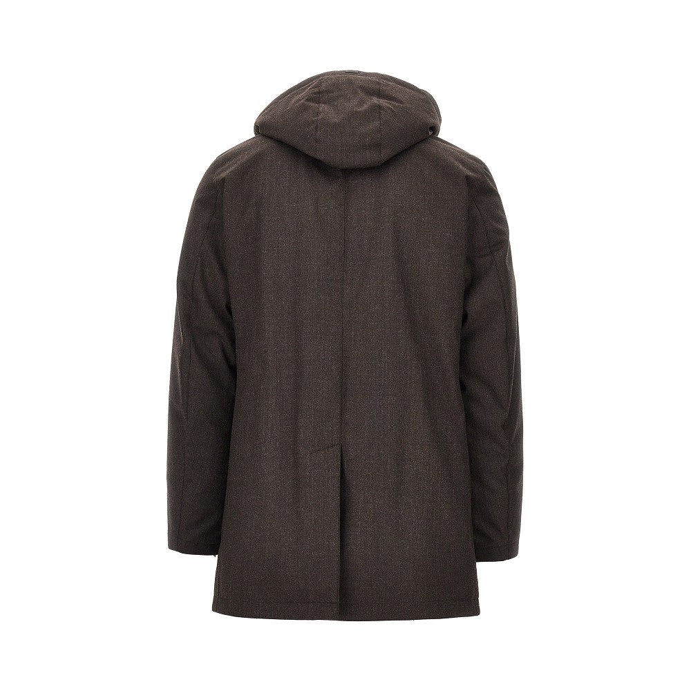 Herno Men Padded Technical Wool Down Jacket