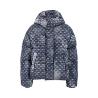 Dsquared2 Men Denim-Effect Printed Down Jacket