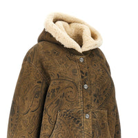 Etro Women Leather Jacket With Paisley Motif