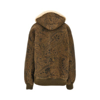 Etro Women Leather Jacket With Paisley Motif
