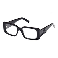 MCM Eyeglasses Rectangle Full Rim, Shiny Black Frame and Clear Demo Lenses Lens MW5003001