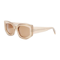Celine Celine Sunglasses Butterfly Full Rim, Transparent Orange Frame and Brown Lens CL40277F42J