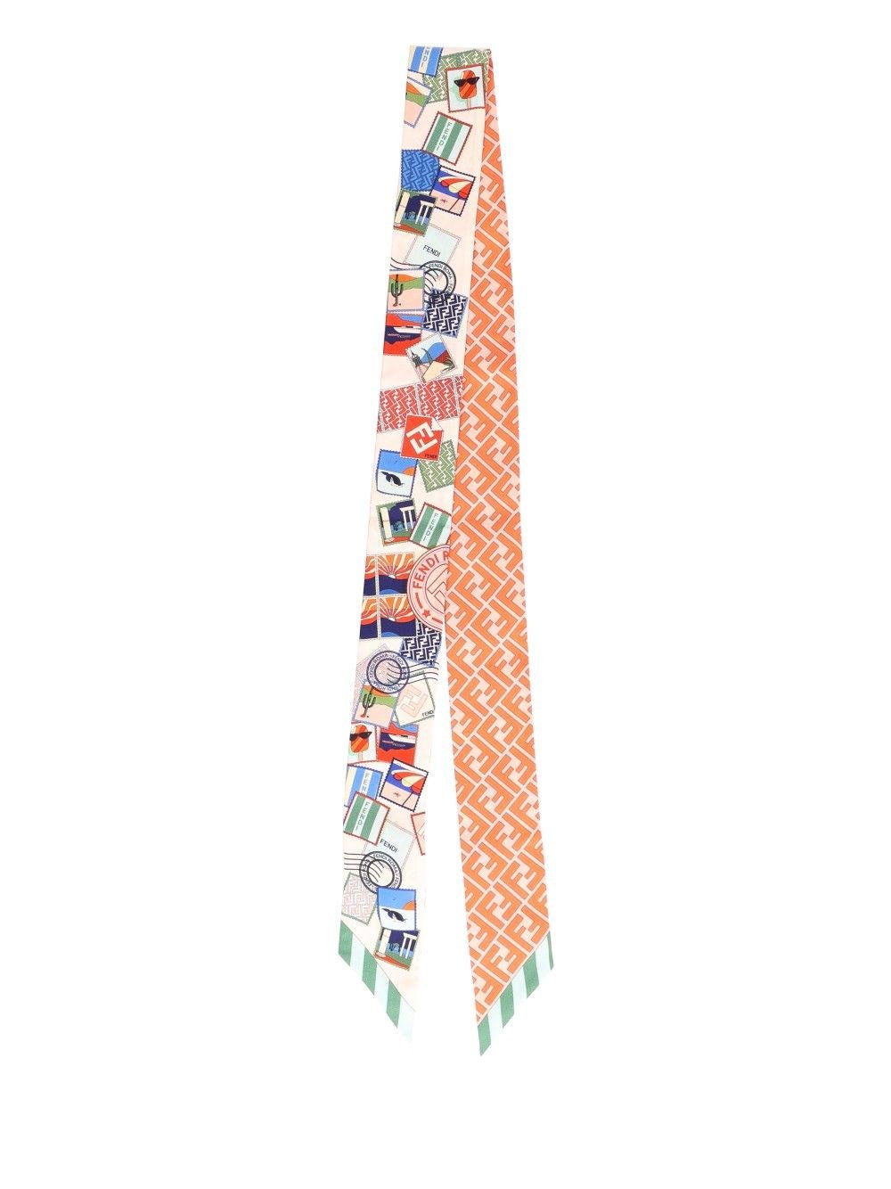 Fendi Women "Wrappy Heritage" Silk Scarf