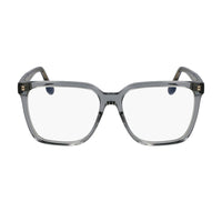 Victoria Beckham Eyeglasses Square Full Rim, Transparent Grey Frame and Clear Demo Lenses Lens VB2669037