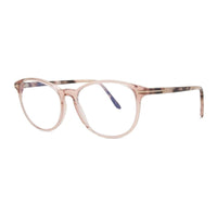 Tom Ford Eyeglasses Square Full Rim, Shiny Pink Frame and Clear Blue Light Block Lens FT5810-B072