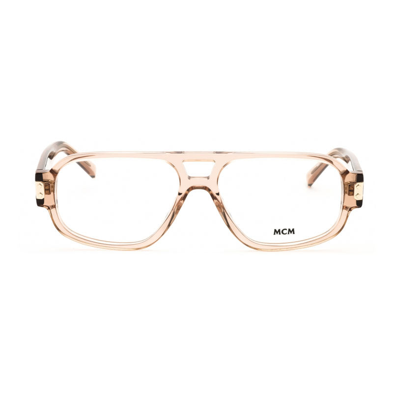 MCM Eyeglasses Aviator Full Rim, Shiny Pink Frame and Clear Demo Lenses Lens MW5012072