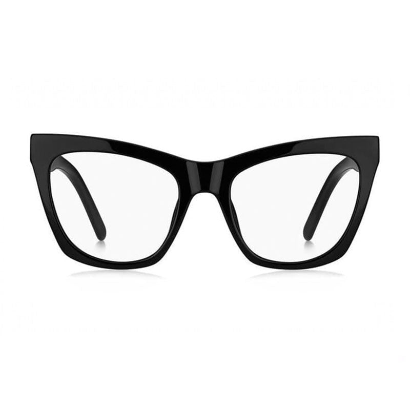 Marc Jacobs Eyeglasses Square Full Rim, Shiny Black Frame and Clear Demo Lenses Lens MARC649080700