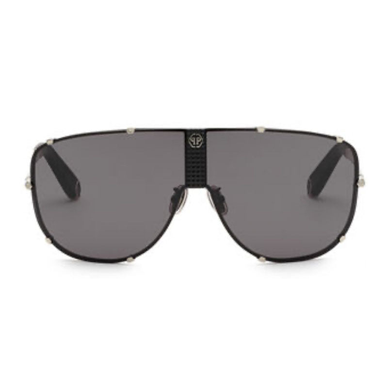 Philipp Plein Philipp Plein Sunglasses Aviator Rimless, Silver Frame and Grey Lens SPP075M0K07
