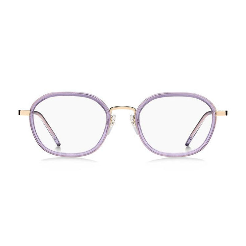 Marc Jacobs Eyeglasses Square Full Rim, Lilac/Gold Frame and Clear Demo Lenses Lens MARC702/G078900
