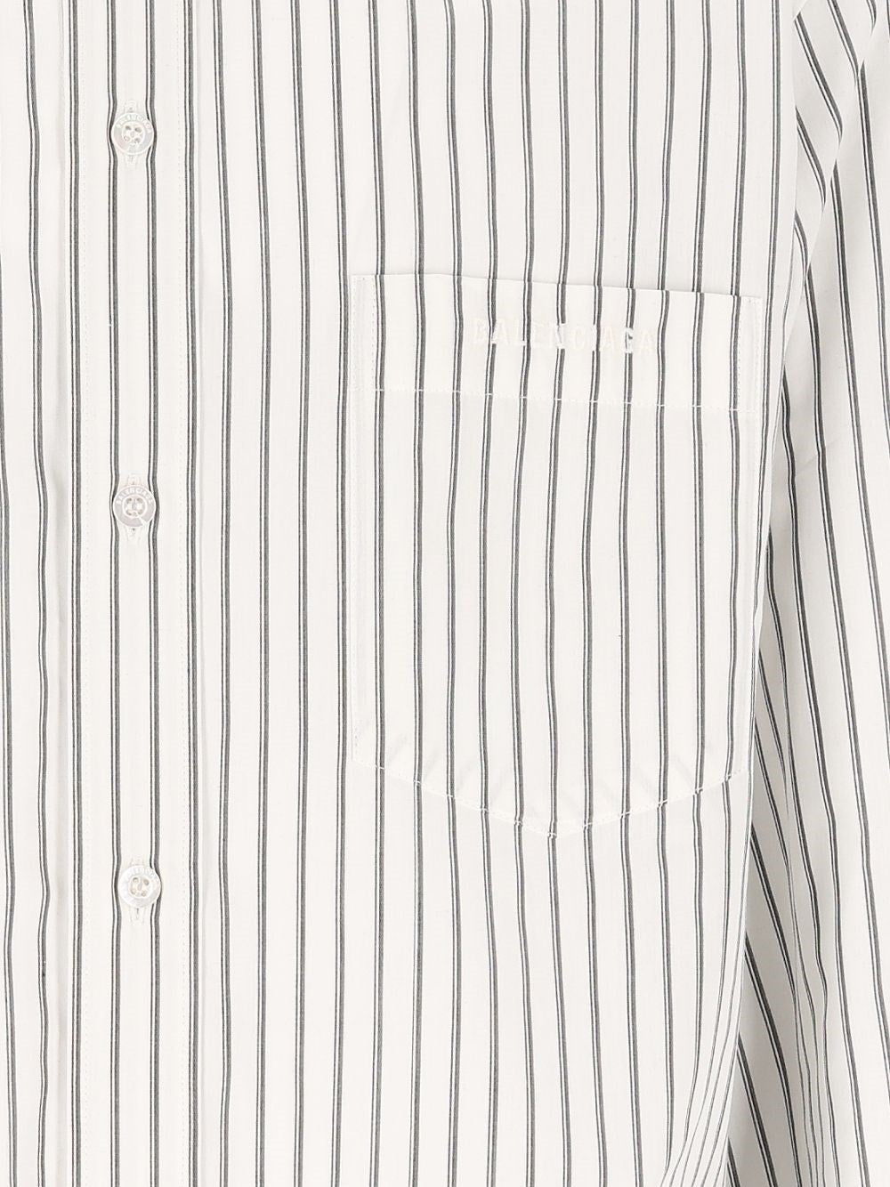 Balenciaga Men Regular Fit Shirt Soft Stripe Popeline