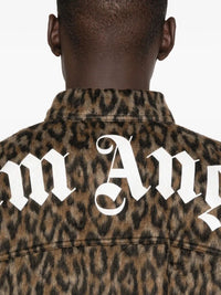 Palm Angels Men `Classic Logo` Animalier Overshirt