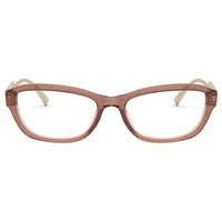 Versace Versace Eyeglasses Rectangle Full Rim, Brown Frame and Clear Demo Lenses Lens VE32795325