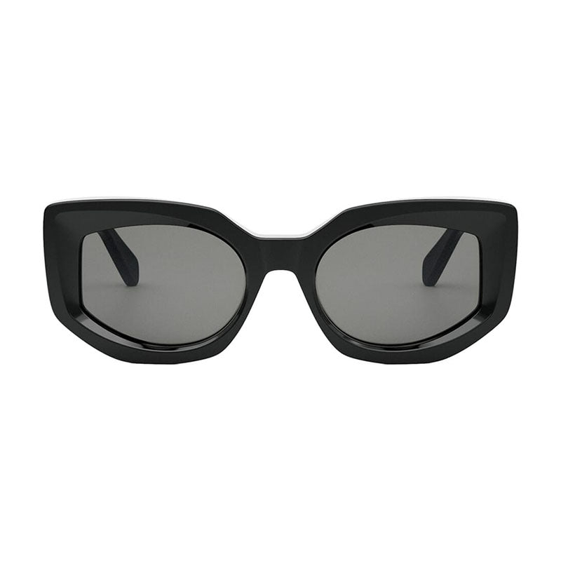 Celine Celine Sunglasses Cat Eye Full Rim, Shiny Black Frame and Grey Lens CL40277I01A