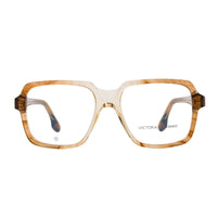 Victoria Beckham Eyeglasses Square Full Rim, Vintage Shaded Brown Frame and Clear Demo Lenses Lens VB2668233