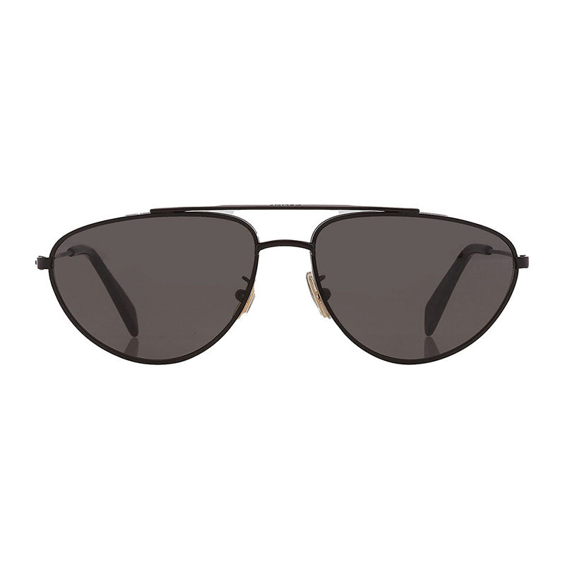 Celine Sunglasses Aviator Full Rim, Matte Black Frame and Smoke Lens CL40077U02A