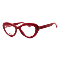 Moschino Eyeglasses Cat Eye Full Rim, Red Frame and Clear Demo Lenses Lens MOS6350C9A00