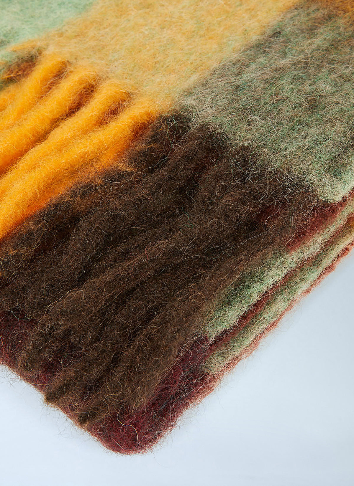 Acne Studios Men Fringed Check Scarf
