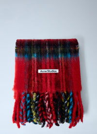 Acne Studios Men Mohair Checked Scarf