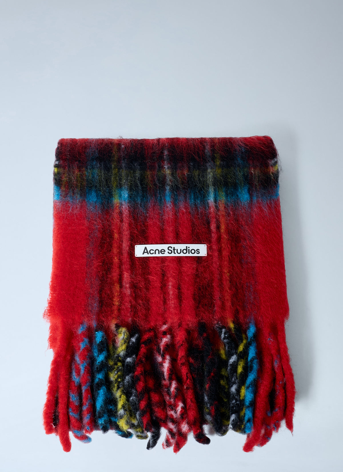 Acne Studios Men Mohair Checked Scarf