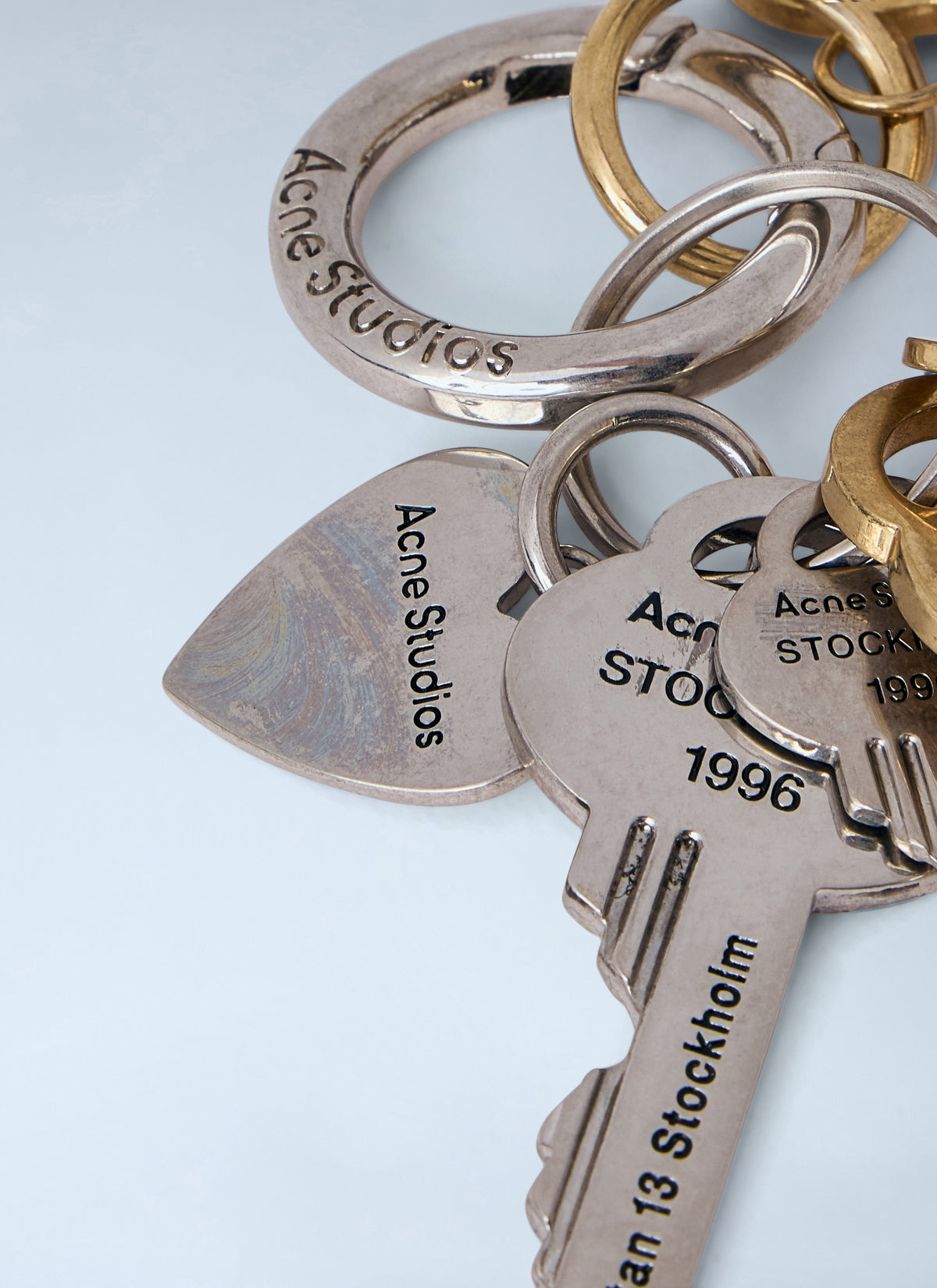 Acne Studios Men Engraved Keyring Set