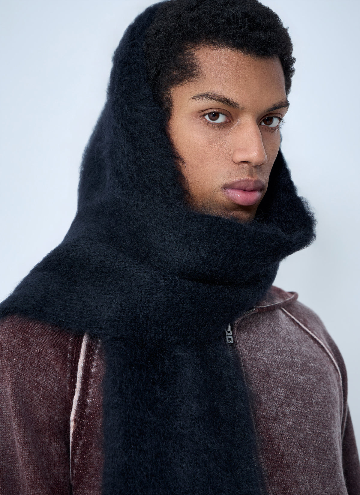 Acne Studios Men Fringed Wool Scarf