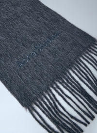 Acne Studios Men Logo Wool Scarf