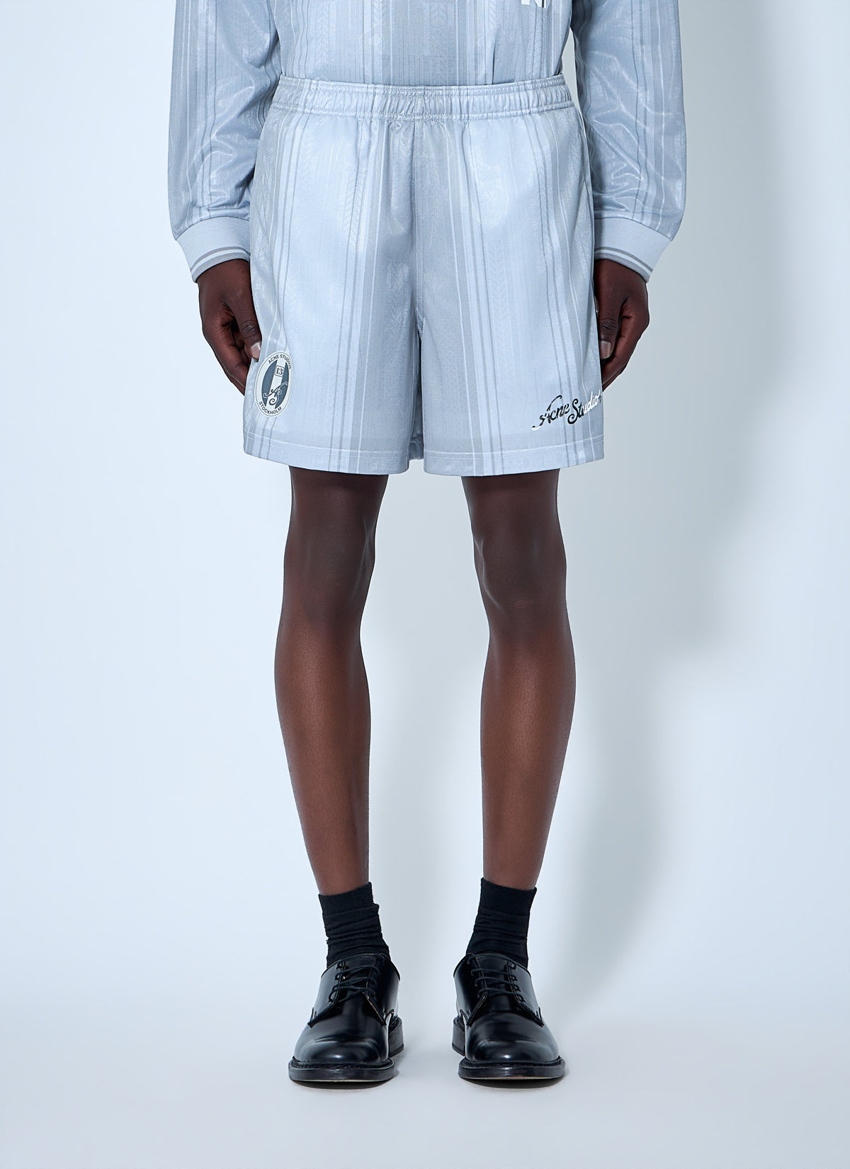 Acne Studios Men Striped Elasticated Shorts