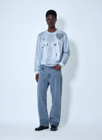 Acne Studios Men Embroidered Logo Long-Sleeve Shirt