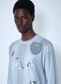 Acne Studios Men Embroidered Logo Long-Sleeve Shirt