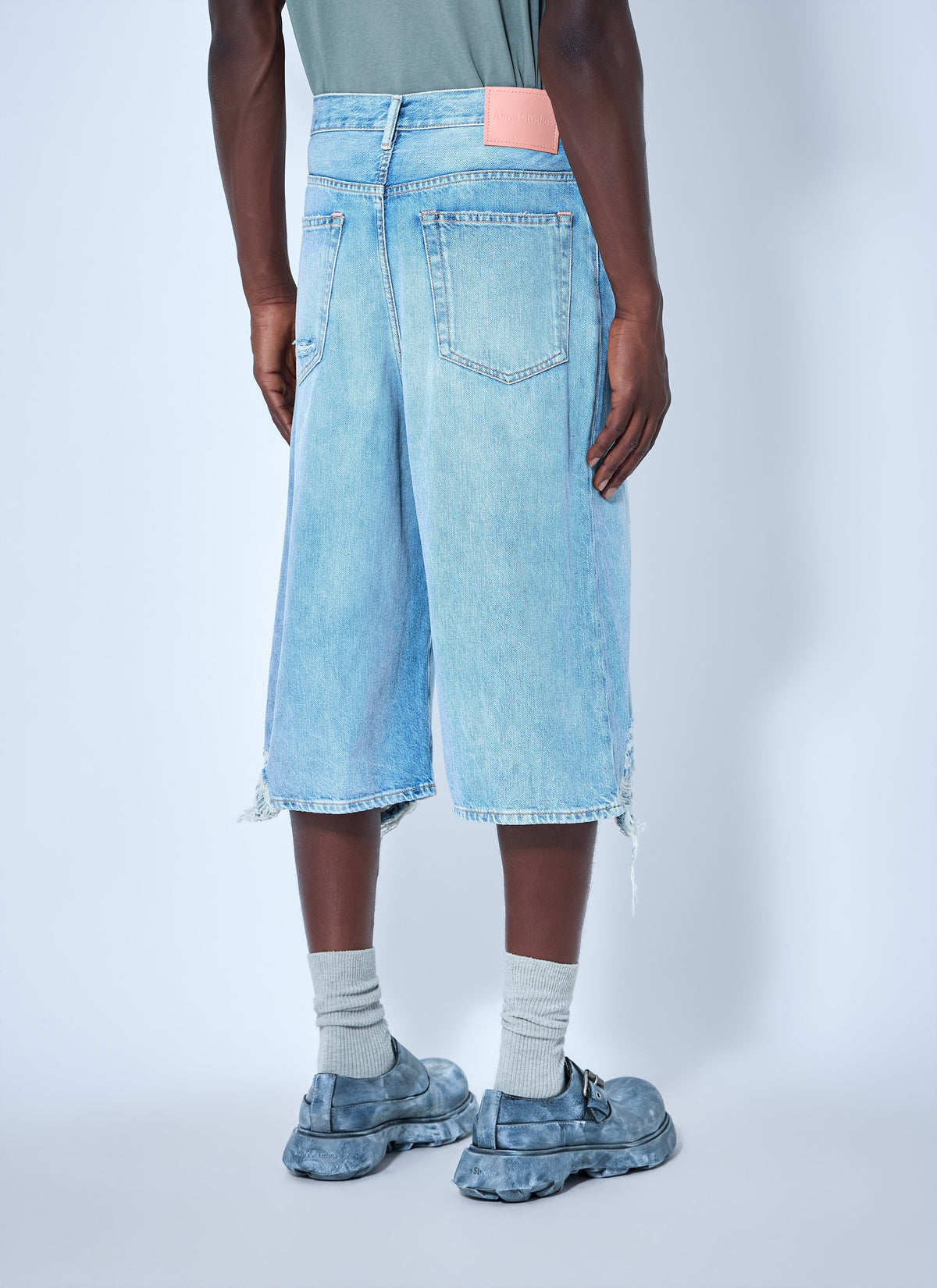 Acne Studios Acne Studios Men Distressed Denim Shorts