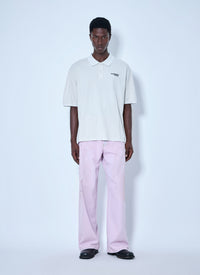 Acne Studios Men Washed Logo Polo Shirt