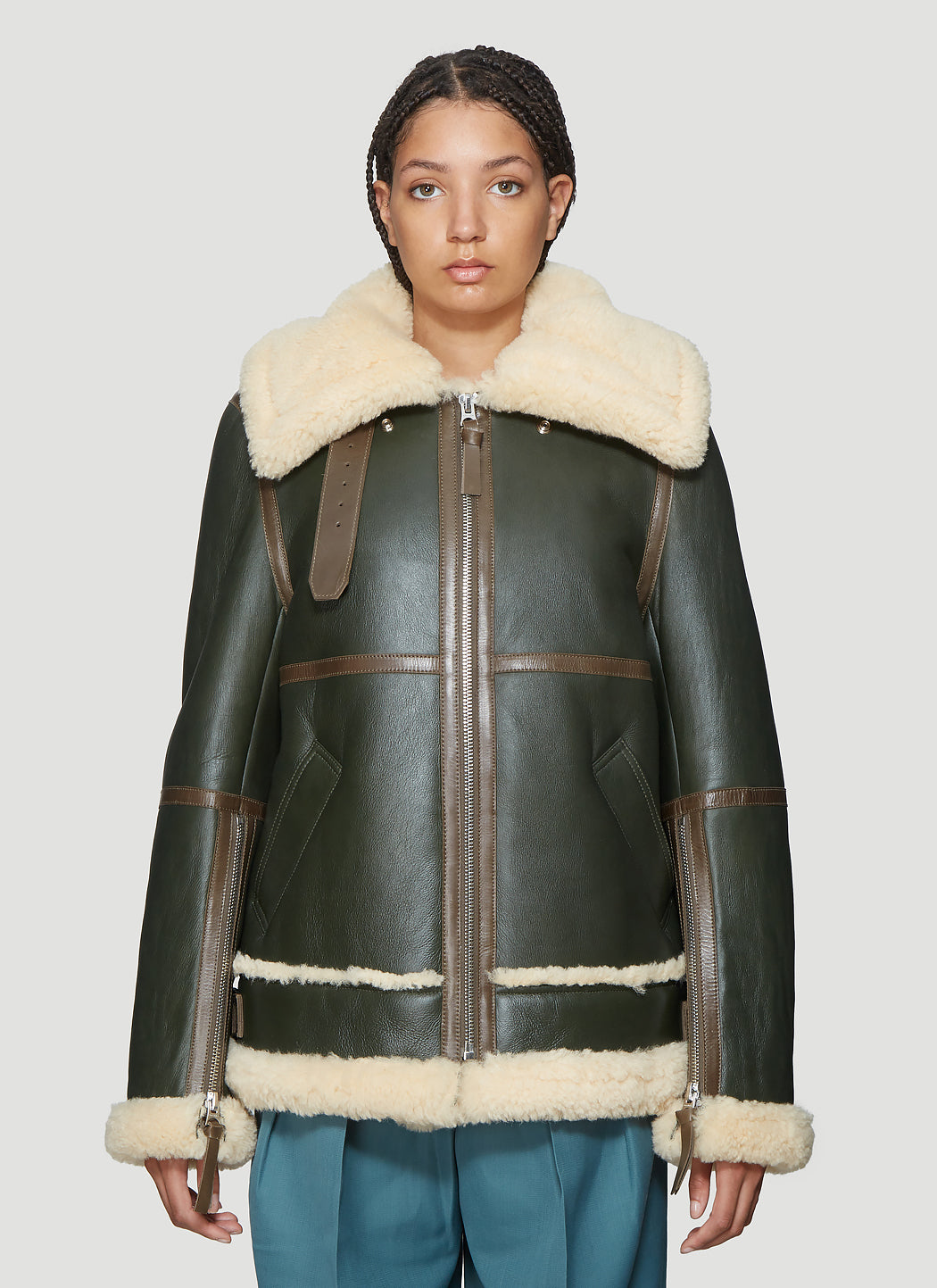 Acne Studios Women Long Raf Shearling Jacket