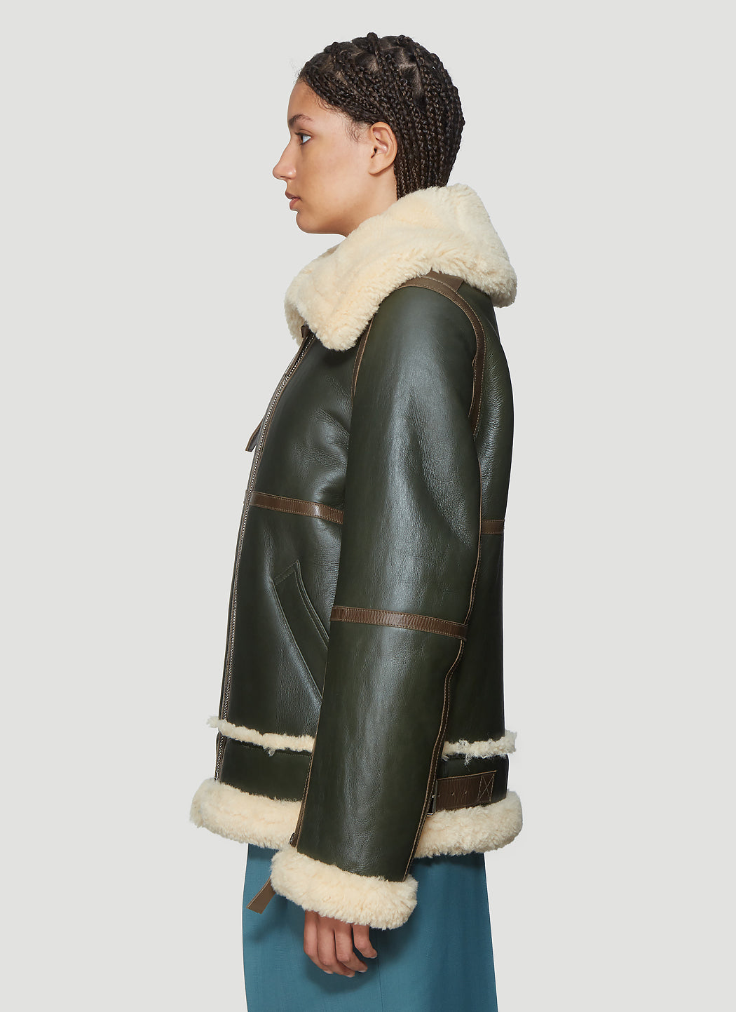 Acne Studios Women Long Raf Shearling Jacket