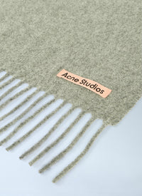 Acne Studios Women Skinny Fringe Wool Scarf