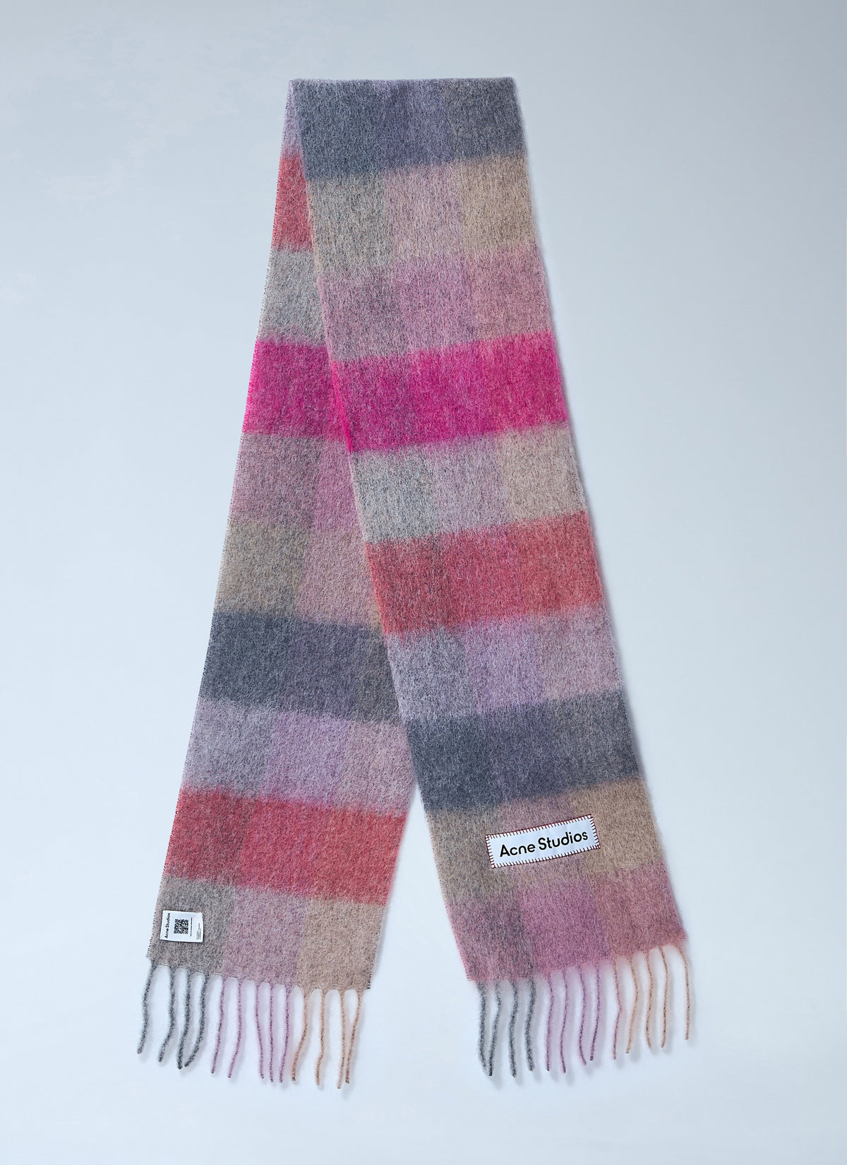 Acne Studios Women Logo Patch Check Scarf