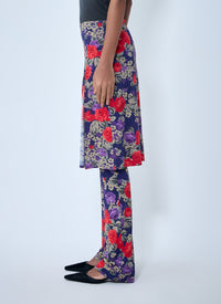 Acne Studios Women Floral Print Layered Skirt Pants