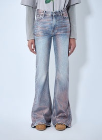 Acne Studios Women Fitted Glitter Jeans