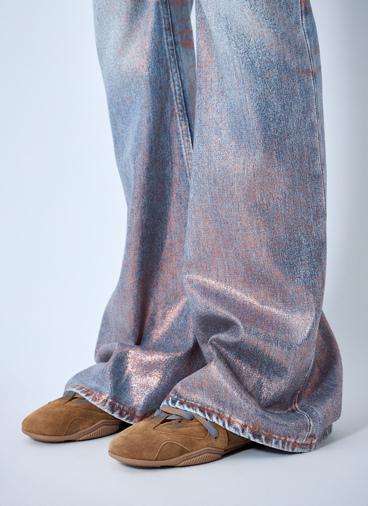 Acne Studios Women Fitted Glitter Jeans