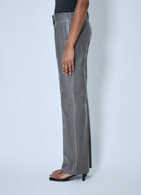 Acne Studios Women Coated Pinstripe Trousers