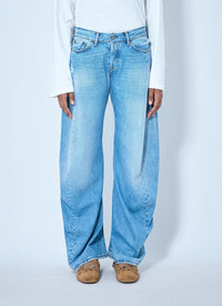 Acne Studios Acne Studios Women 2006F Distressed Wide Leg Jeans