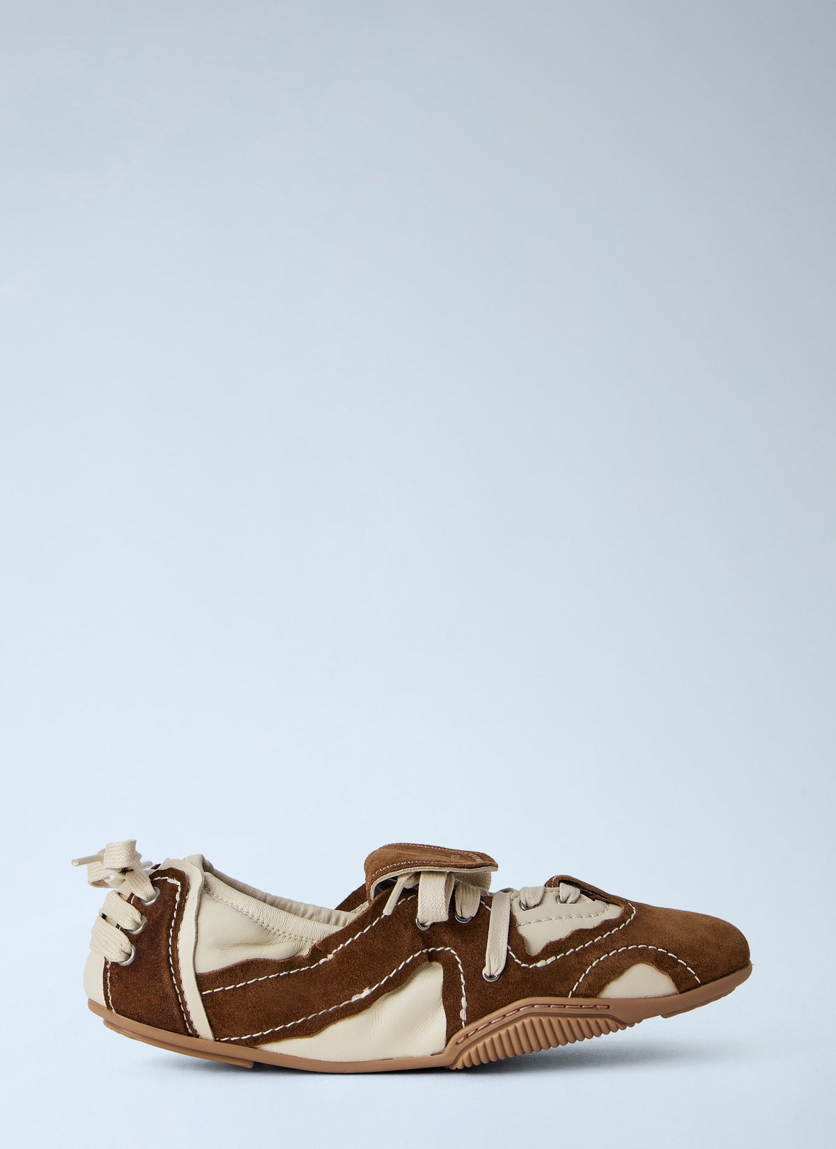 Acne Studios Women Suede Overlays Ballerina Sneakers