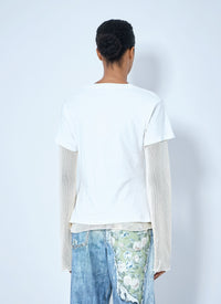 Acne Studios Acne Studios Women Layered Mesh Sleeve T-Shirt