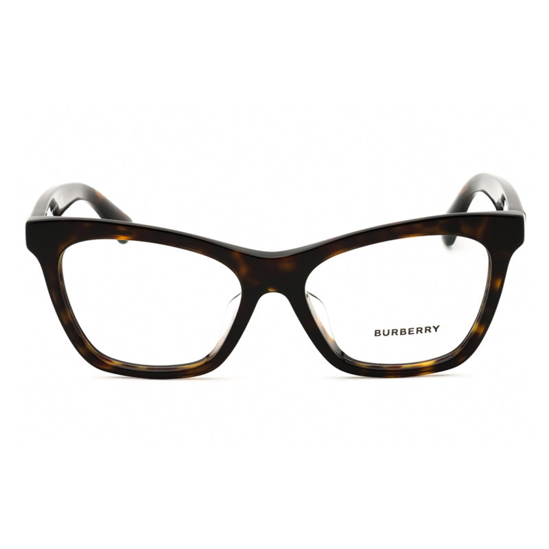 Burberry Eyeglasses Cat Eye Full Rim, Yellow Havana Frame and Clear Demo Lenses Lens BE2416F3002