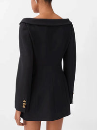 Versace Women Grain De Poudre Wool Mini Dress