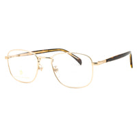 David Beckham Eyeglasses Rectangle Full Rim, Gold/Havana Frame and Clear Demo Lenses Lens DB1138006J00