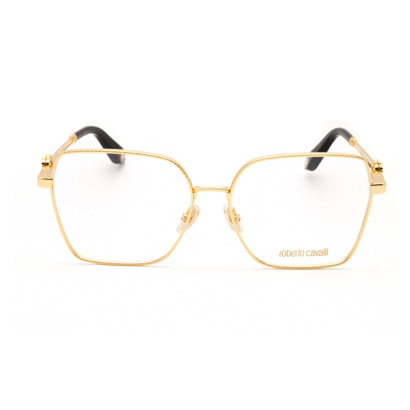 Roberto Cavalli Roberto Cavalli Eyeglasses Square Full Rim, Yellow Gold Frame and Clear Demo Lenses Lens VRC0290400