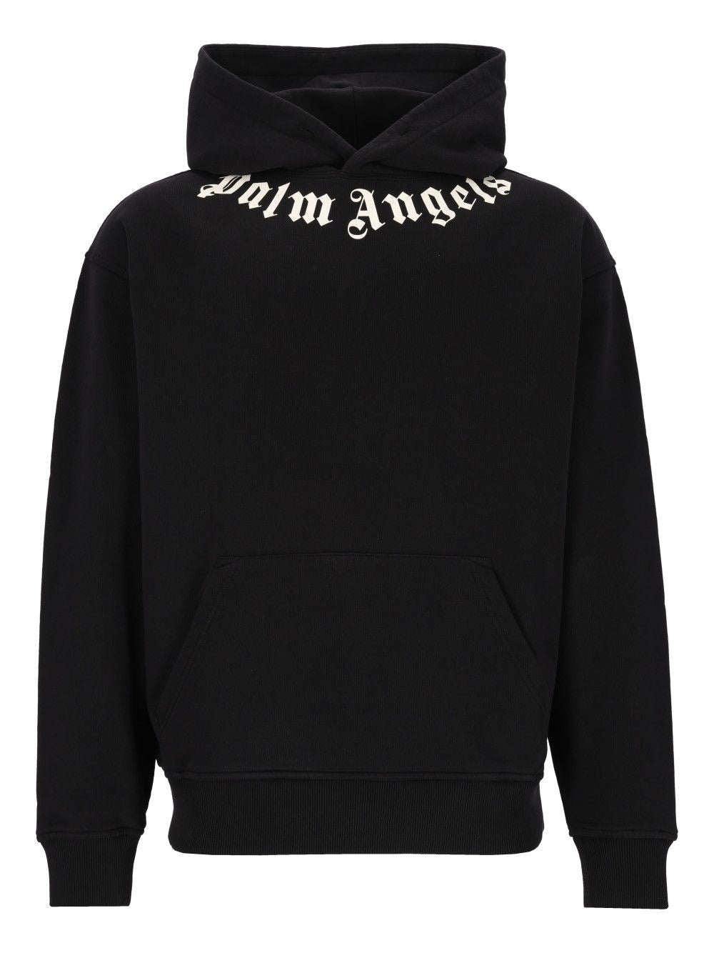 Palm Angels Men Neck Logo Hoodie